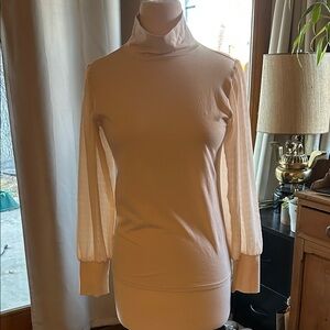 LOFT Cream Turtleneck Blouse